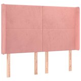 Posteljno vzglavje roza 147x16x118/128 cm žamet, (20933812) | Shoptok.si