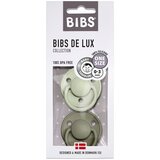 Bibs tolažilna duda - silikon De lux z okroglim cucljem 0-36 m 2/1 sage/hunter green Cene