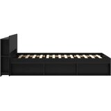  Okvir kreveta s pohranom Crna 90 x 190 cm Konstruirano drvo | shoptok.hr