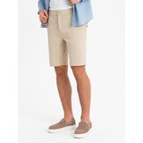 Ombre Men's SLIM FIT short shorts in structured melange knit - black | Shoptok.si