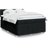 Maison Chic Box spring posteljni - Vzmetna postelja z vzmetnico črn 140x190 cm blago SL24085, (21879794) | Shoptok.si