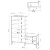 Hanah home Ormarić za cipele 120x137x35cm Hrast | Eponuda.ba