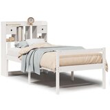  Knjižna postelja brez vzmetnice bela 90x190 cm trdna borovina, (5000124067) | Shoptok.si