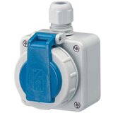 Mennekes Schuko vtičnica 16A,2p+E,230V,bl 10863, (20859643) | Shoptok.si