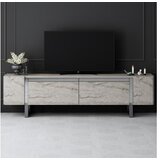 Hanah home tv polica yildiz travertine silver Cene
