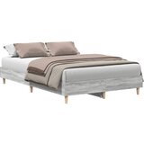 Maison Chic Posteljni okvir - Dvoposteljna postelja - Zakonska postelja brez vzmetnice siva sonoma 140x190 cm-J12407, (21772391) | Shoptok.si