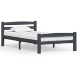 Maison Chic Posteljni okvir - Enojna postelja - Postelja za odrasle temno siv iz trdne borovine 100x200 cm-J9193, (21769361) Cene