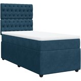  Box spring krevet s madracem tamnoplavi 90x190 cm baršunasti | shoptok.hr