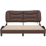  Okvir kreveta s LED svjetlima smeđi 160x200 cm od umjetne kože | shoptok.hr