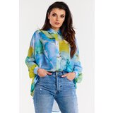 Awama Woman's Shirt A513 Blue/Pattern Cene
