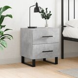 vidaXL Nočna omarica betonsko siva 40x35x47,5 cm inženirski les | Shoptok.si