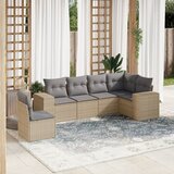 vidaXL 6-dijelni set vrtnih sofa s jastucima bež od poliratana | shoptok.hr