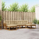  Set vanjskih sofa 6 kom. Prirodna i bež Smeđa 329 x 162,5 x 73 cm | shoptok.hr