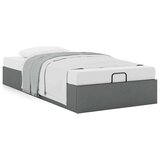 vidaXL Otomanski posteljni okvir brez vzmetnice siv 90x200 cm blago | Shoptok.si