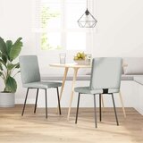  Jedilni stoli 2 kosa svetlo siv žamet | Shoptok.si