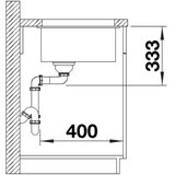 Blanco rotan 500-U 500x400/190mm crna