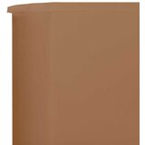  Vjetrobran s 5 panela od tkanine 600 x 120 cm smeđe-sivi | shoptok.hr