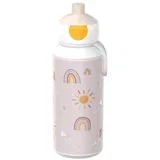Bež plastična dječja boca 400 ml Sunshine & Rainbow –