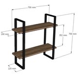  Zidna polica BUBA 70x70 cm braon/antracit | Eponuda.com