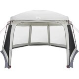  Šator za bazen s uklonjivim letvicama i mrežastim stjenkama Siva 618 x 532 cm | Shoptok.si