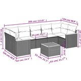 8-dijelni set vrtnih sofa od poliratana s jastucima crni | shoptok.hr