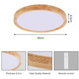  Brilagi - LED prigušiva svetiljka WOODROUND LED/30W/230V 3000-6000K prečnik 40 cm + daljinski upravljač | Eponuda.com