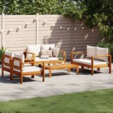  5-dijelna set vrtnih sofa od masivnog drva bagrema s jastucima | shoptok.hr
