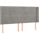  Uzglavlje svjetlosivo 203 x 16 x 118/128 cm baršunasto | shoptok.hr