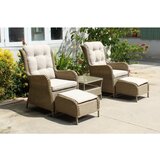 Garden Pleasure Svetlo rjava vrtna garnitura iz umetnega ratana za 2 osebi Valencia - | Shoptok.si