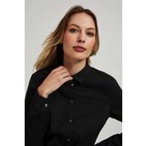 Marisse Plain Black Shirt With Decorative Buttons | shoptok.hr