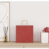  Papirnate vrećice 250 kom s ručkama crvene 26x17x25 cm | shoptok.hr