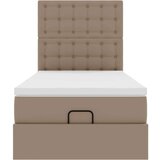 vidaXL Okvir kreveta s madracem cappuccina 100x200cm umjetna koža | shoptok.hr