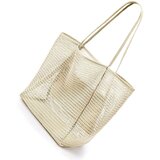 INF Zložljiva torba za plažo, mrežasta torba za ženske Beige, (21297446) Cene