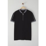 Trendyol Black Regular Cut Piping Judge Collar Polo Neck T-shirt cene