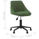 vidaXL Okretna Radna stolica - Uredska stolica tamnozelena baršunasta | shoptok.hr