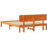  Krevetna konstrukcija s uzglavljem Vosak smeđa 200 x 200 cm | shoptok.hr