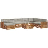 Set vanjskih sofa 9 kom. Prirodna i svijetlo siva | shoptok.hr
