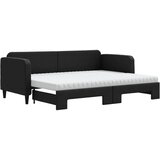  Dnevni krevet na razvlačenje s madracima crni 80x200 cm tkanina | shoptok.hr