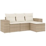 4-dijelni set vrtnih sofa s jastucima bež od poliratana | shoptok.hr