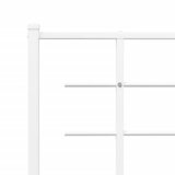  Metalni okvir kreveta uzglavlje i podnožje bijeli 90x190 cm | shoptok.hr
