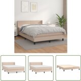The Living Store Box spring postelja z vzmetnico kapučino 140x200cm umetno usnje - Box Spring Postelja, (21737477) | Shoptok.si
