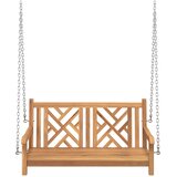  Ljulska klupa za vrt 114 x 60 x 64 cm Čvrsto teak drvo | shoptok.hr