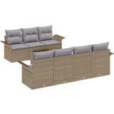  8-dijelni vrtni sofa set s jastučićima bež poliratana | shoptok.hr