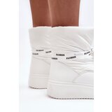 Boto Women's Snow Boots With Decorative Lacing White Siracna | Shoptok.si