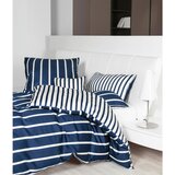 Janine posteljnina 135/200 cm mako saten temno modra, bela | Shoptok.si