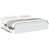 Furnova Posteljni okvir bel 200x200 cm inženirski les, (21943023) | Shoptok.si