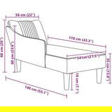 vidaXL Počivalnik z desnim naslonom za roke roza | Shoptok.si