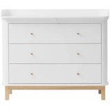 Oliver Furniture® komoda s previjalno mizo white/oak Cene