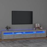 vidaXL TV ormarić s LED svjetlima siva boja betona 240x35x40 cm Cijene