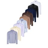 Dewberry NINE SET G674 MENS SHIRT-BLACK-WHITE-NAVY BLUE-GREY-YELLOW-LILAC-LIGHT BLUE-EARTH-SAKS | shoptok.hr